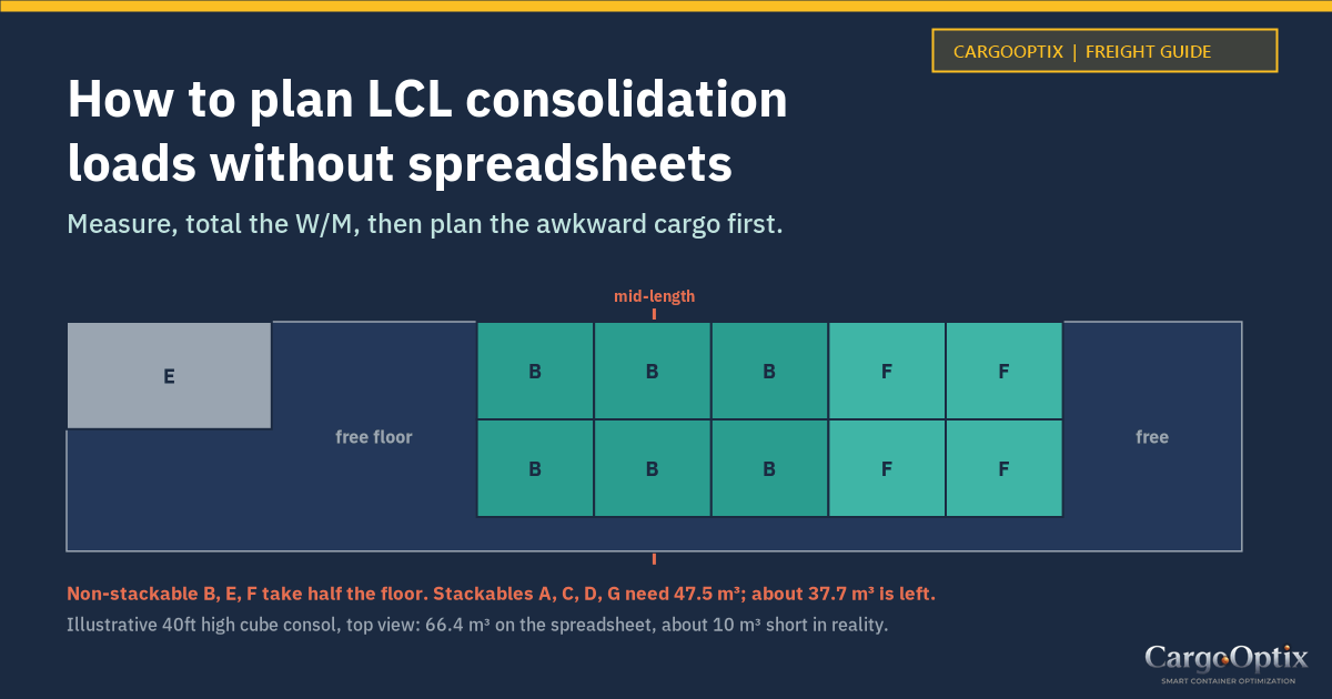 How to Plan LCL Consolidation Loads Without Spreadsheets